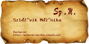 Szlávik Mónika névjegykártya